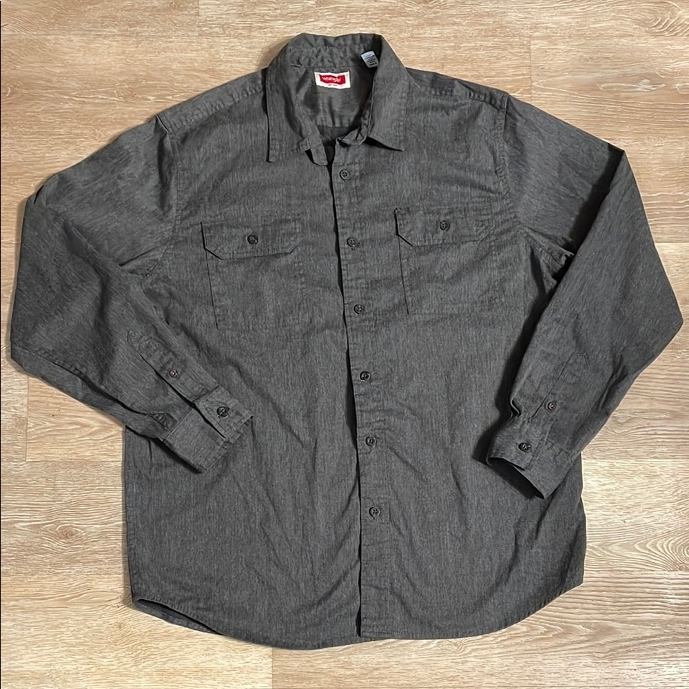 Wrangler Charcoal Gray Button-down Shirt